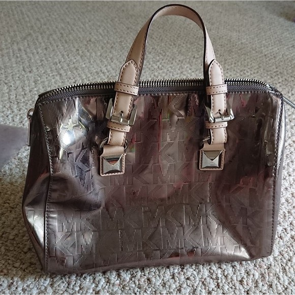 MICHAEL Michael Kors Silver/Gray Satchel - Picture 11 of 13